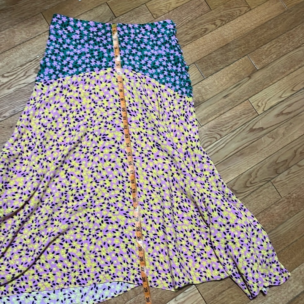 Topshop Mixed Floral Midi Handkerchief Skirt 4P - Picture 9 of 9